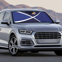 Scotland Football Auto Sun Shade Tartan Patchwork Pattern Scottish Saltire Flag Style