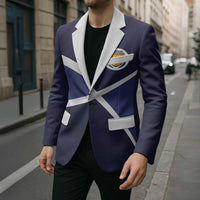 Custom Scotland Football Blazer Tartan Patchwork Pattern Scottish Saltire Flag Style