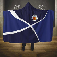 Scotland Football Hooded Blanket Tartan Patchwork Pattern Scottish Saltire Flag Style