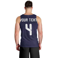 Custom Scotland Football Men Tank Top Tartan Patchwork Pattern Scottish Saltire Flag Style
