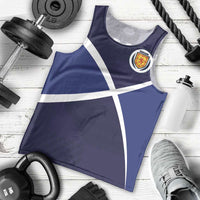Custom Scotland Football Men Tank Top Tartan Patchwork Pattern Scottish Saltire Flag Style