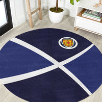 Scotland Football Round Carpet Tartan Patchwork Pattern Scottish Saltire Flag Style