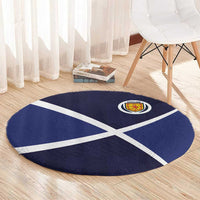 Scotland Football Round Carpet Tartan Patchwork Pattern Scottish Saltire Flag Style