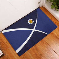Scotland Football Rubber Doormat Tartan Patchwork Pattern Scottish Saltire Flag Style