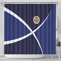 Scotland Football Shower Curtain Tartan Patchwork Pattern Scottish Saltire Flag Style