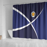 Scotland Football Shower Curtain Tartan Patchwork Pattern Scottish Saltire Flag Style