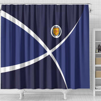 Scotland Football Shower Curtain Tartan Patchwork Pattern Scottish Saltire Flag Style