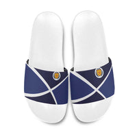 Scotland Football Slide Sandals Tartan Patchwork Pattern Scottish Saltire Flag Style