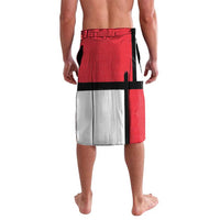 Custom Denmark Football Lavalava White Grunge Line and Rune Inspired Sporty Style