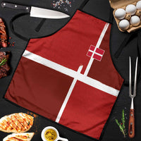 Denmark Football Apron Black Grunge Line and Rune Inspired Sporty Style