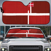 Denmark Football Auto Sun Shade Black Grunge Line and Rune Inspired Sporty Style