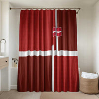 Denmark Football Bathroom Set Black Grunge Line and Rune Inspired Sporty Style
