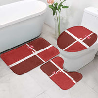 Denmark Football Bathroom Set Black Grunge Line and Rune Inspired Sporty Style