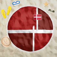 Denmark Football Beach Blanket Black Grunge Line and Rune Inspired Sporty Style