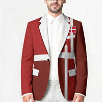 Custom Denmark Football Blazer Black Grunge Line and Rune Inspired Sporty Style