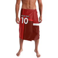 Custom Denmark Football Lavalava Black Grunge Line and Rune Inspired Sporty Style