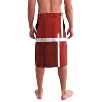 Custom Denmark Football Lavalava Black Grunge Line and Rune Inspired Sporty Style