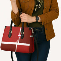 Denmark Football Leather Bag Black Grunge Line and Rune Inspired Sporty Style