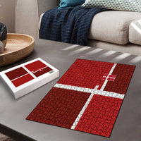 Denmark Football Puzzle Black Grunge Line and Rune Inspired Sporty Style