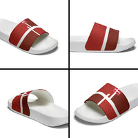 Denmark Football Slide Sandals Black Grunge Line and Rune Inspired Sporty Style