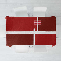 Denmark Football Tablecloth Black Grunge Line and Rune Inspired Sporty Style
