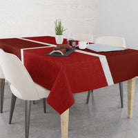 Denmark Football Tablecloth Black Grunge Line and Rune Inspired Sporty Style