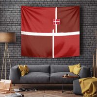 Denmark Football Tapestry Black Grunge Line and Rune Inspired Sporty Style