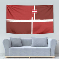 Denmark Football Tapestry Black Grunge Line and Rune Inspired Sporty Style