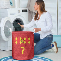 Custom Belgium Football Laundry Basket Fiery Devil Motif
