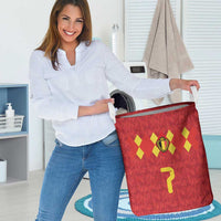 Custom Belgium Football Laundry Basket Fiery Devil Motif