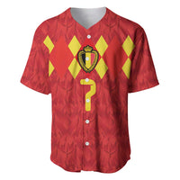 Custom Belgium Football Baseball Jersey Fiery Devil Motif