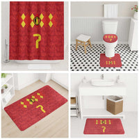 Custom Belgium Football Bathroom Set Fiery Devil Motif
