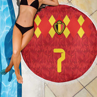 Custom Belgium Football Beach Blanket Fiery Devil Motif