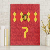 Custom Belgium Football Canvas Wall Art Fiery Devil Motif
