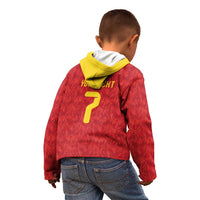 Custom Belgium Football Kid Hoodie Fiery Devil Motif