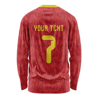 Custom Belgium Football Long Sleeve Shirt Fiery Devil Motif