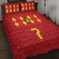 Custom Belgium Football Quilt Bed Set Fiery Devil Motif