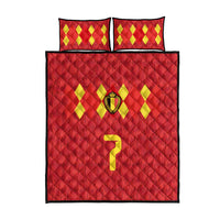 Custom Belgium Football Quilt Bed Set Fiery Devil Motif