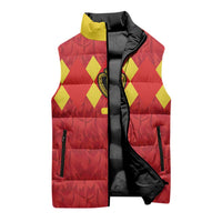 Custom Belgium Football Sleeveless Puffer Jacket Fiery Devil Motif