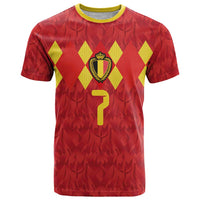 Custom Belgium Football T Shirt Fiery Devil Motif
