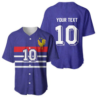 Custom French Football Baseball Jersey France 98 Retro Style
