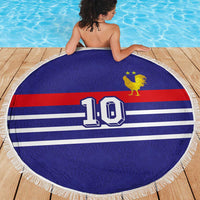 Custom French Football Beach Blanket France 98 Retro Style