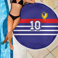 Custom French Football Beach Blanket France 98 Retro Style