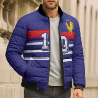 Custom French Football Bomber Puffer Jacket France 98 Retro Style