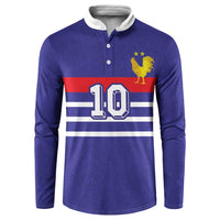 Custom French Football Button Sweatshirt France 98 Retro Style