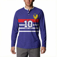 Custom French Football Button Sweatshirt France 98 Retro Style