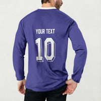 Custom French Football Button Sweatshirt France 98 Retro Style