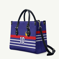 Custom French Football Leather Bag France 98 Retro Style
