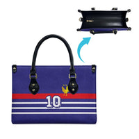 Custom French Football Leather Bag France 98 Retro Style
