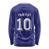 Custom French Football Long Sleeve Shirt France 98 Retro Style